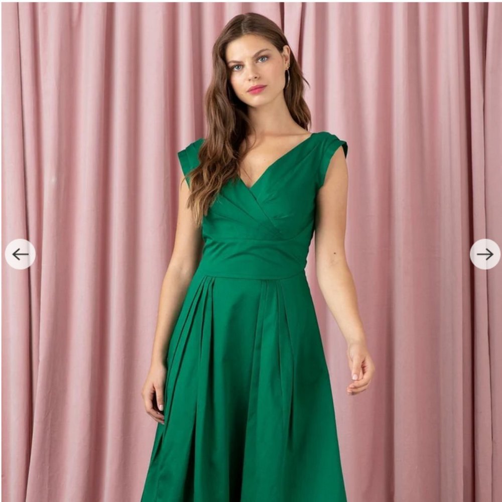 Emily & Fin Florance Dress - Forest Green